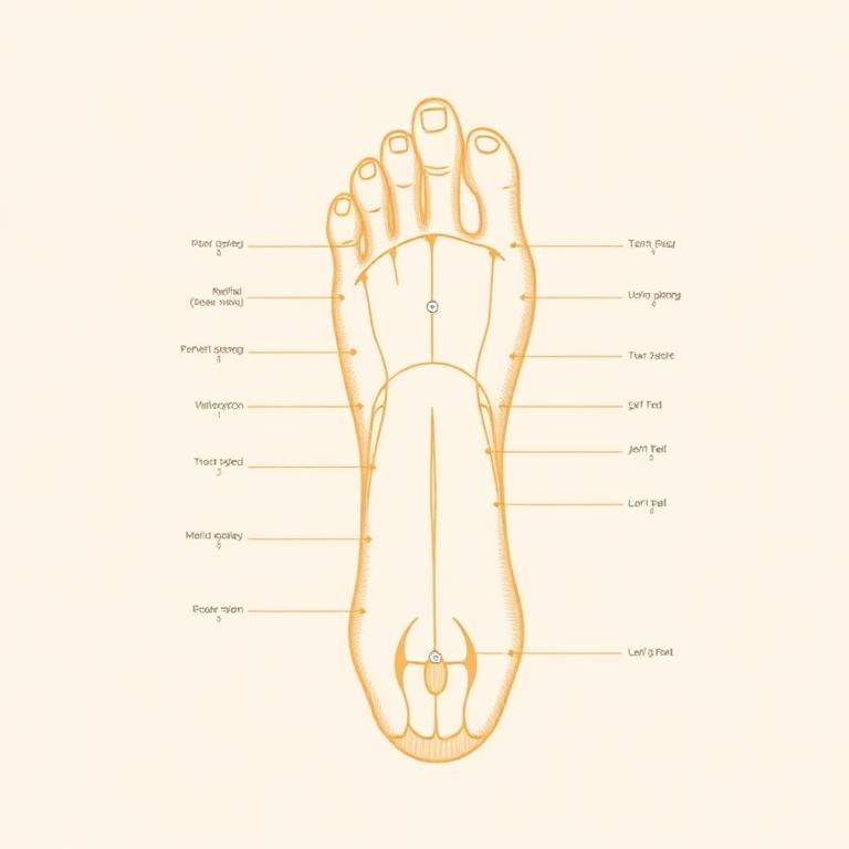 Foot reflexology chart